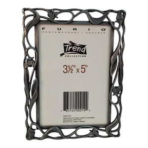 Furio Home Frame Photo Size 3 1/2" x 5" Art Deco Metal 5" X 6 1/4" - Picture 1 of 6