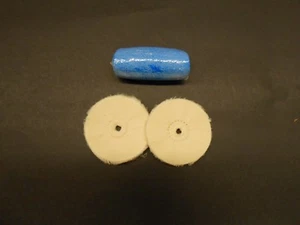 PICASSO BLUE "Pica Blue Japan" Rouge w/2pcs 3" 20 ply white buffing wheels - Picture 1 of 1