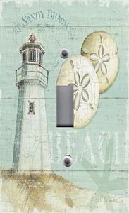 Light Switch Plate Outlet Covers~BEACH DECOR ~ LIGHTHOUSE SANDY BEACH SANDDOLLAR - Picture 1 of 26