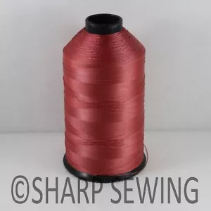 MED RED DULL 8OZ N55 2800 YARDS CONE #69 BONDED NYLON THREAD SEW LEATHER CANVAS - Picture 1 of 1