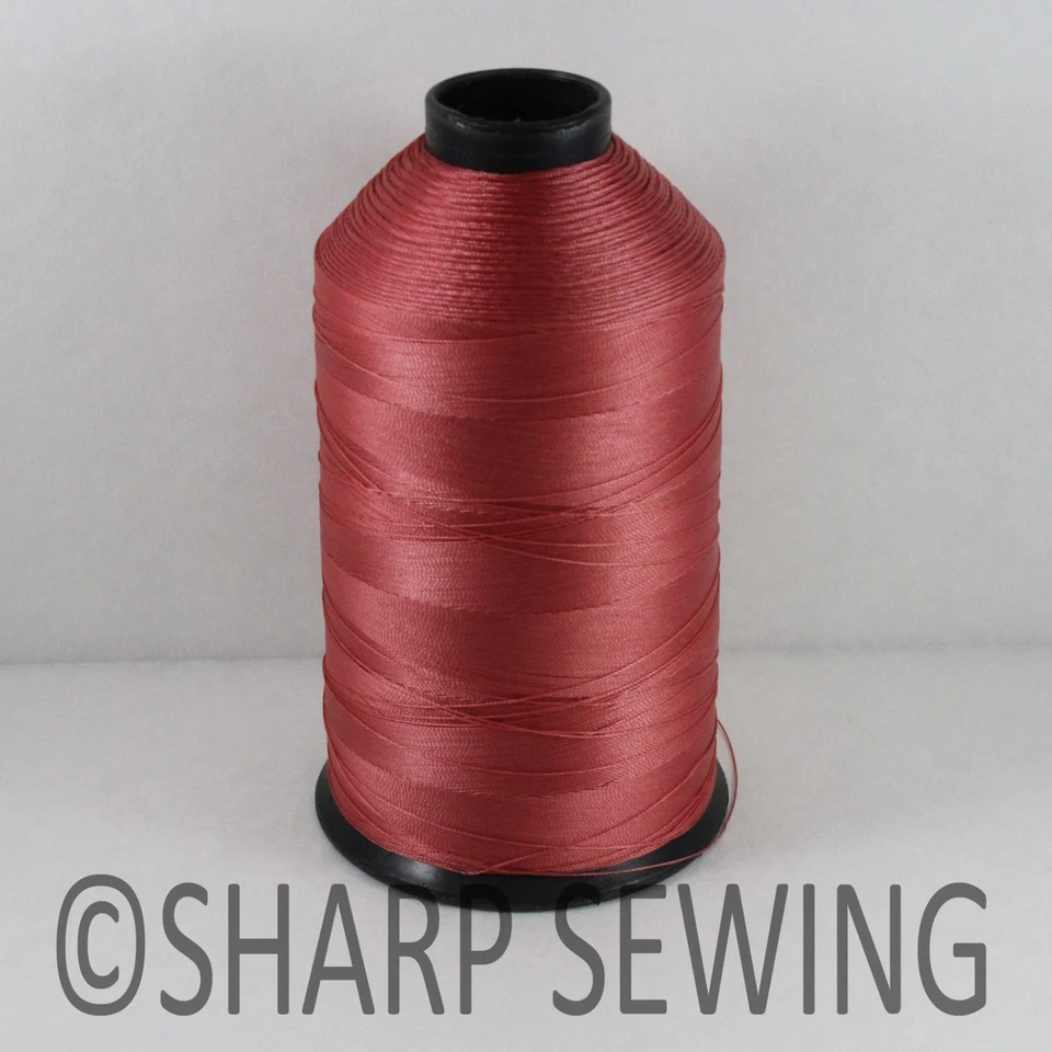 MED RED DULL 8OZ N55 2800 YARDS CONE #69 BONDED NYLON THREAD SEW LEATHER CANVAS - Image 1 of 1
