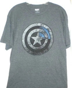 MARVEL COMICS CAPTAIN AMERICA Distressed Logo T SHIRT Grey XXL NEW - Picture 1 of 2