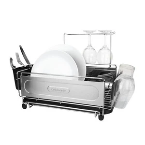 Estante de secado de platos de acero inoxidable Cuisinart 14,4"" x 12"" x 6"" - acero inoxidable/negro - Imagen 1 de 7