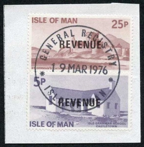 Isla de Man 25p y 5p QEII Pictorial Revenue CDS en pieza - Imagen 1 de 1
