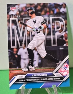 Aaron Judge AL MVP WINNER 2024 MLB TOPPS NOW OS-5 Blue /49 - Picture 1 of 2