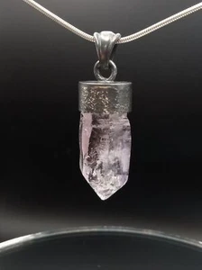 Veracruz Amethyst Kristall Anhänger schwarz silber oxidiert Pendant Naturkristall - Bild 1 von 9