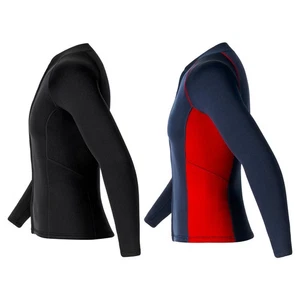 Costume da bagno uomo giacca subacquea protezione eruzioni cutanee top nuoto manica lunga 3 mm neoprene - Foto 1 di 18
