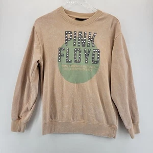 Pink Floyd Reproduction Sweatshirt Womens Small Oversized Neutral Pink Studded - Picture 1 of 11