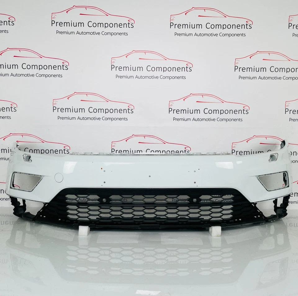 VW Tiguan Front Bumper With Grill Genuine White 5NA807221 / 2016 – 2020 [AR7] - Image 1 of 4