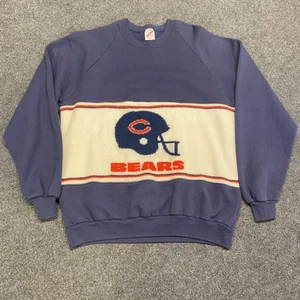 Sudadera De Colección Chicago Bears Para Hombres 2XL Azul Marino NFL Fútbol Jerzees Años 80 - Imagen 1 de 5