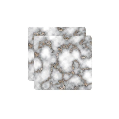 15" X 15" Gray And Gold Abstract Agglomerated cork Square Placemats - Image 1 of 4