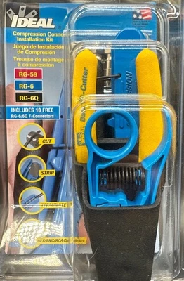 IDEAL F/BNC/RCA COMPRESSION CONNECTOR INSTALLATION KIT 33-793 NEW {JJ} - Image 1 of 4