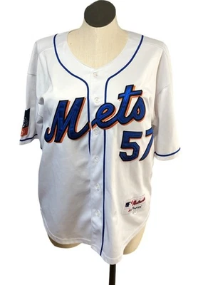 Camiseta deportiva blanca XL majestuosa de los New York Mets Johan Santana temporada inaugural 2009 Foto 1 de 4