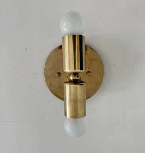 1940's Mid Century Wall Sconce Light, Modern Brass Wall Sconce, Fixture Light - Picture 1 of 6