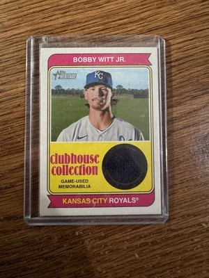 2023 Topps Heritage Clubhouse Collection Bobby Witt Jr Game Used Relic SP Royals - Image 1 of 2