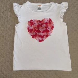Gymboree Shirt Girl’s Size 7 Sleeveless 3D Heart 100% Cotton - Picture 1 of 6