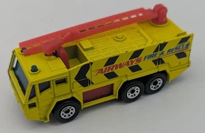 Matchbox Yellow & Red Airport Fire Truck Loose Diecast 1:124 1992 - Picture 1 of 3