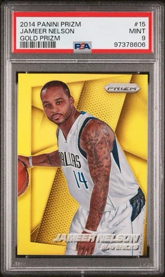 2014 Prizm Jameer Nelson Gold Prizms SP /10 Refractor Mavericks Magic PSA 9 #15 - Image 1 of 2