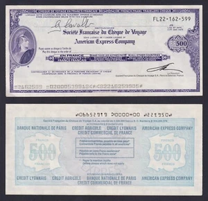 France Travelers Cheque 500 FRANCS Francais (1990-2000) SUP/AU - Picture 1 of 1