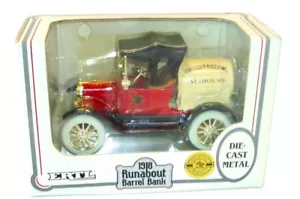NIB ERTL ANHEUSER BUSCH INC 1918 FORD RUNABOUT BARREL DIECAST TRUCK BANK 1:25 - Picture 1 of 3