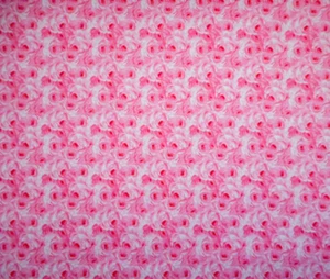 Quilt Fabric By The Half-Yard Packed Pink & White Roses Cotton Floral - Picture 1 of 2