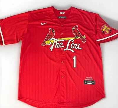 Camiseta deportiva 3XL totalmente bordada Ozzie Smith #1 St. Louis Cardinals City Connect Foto 1 de 4