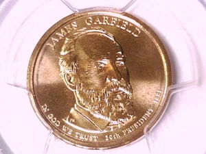 2011 D James Garfield Presidential Dollar PCGS MS 67 Position A 20987708 - Picture 1 of 3