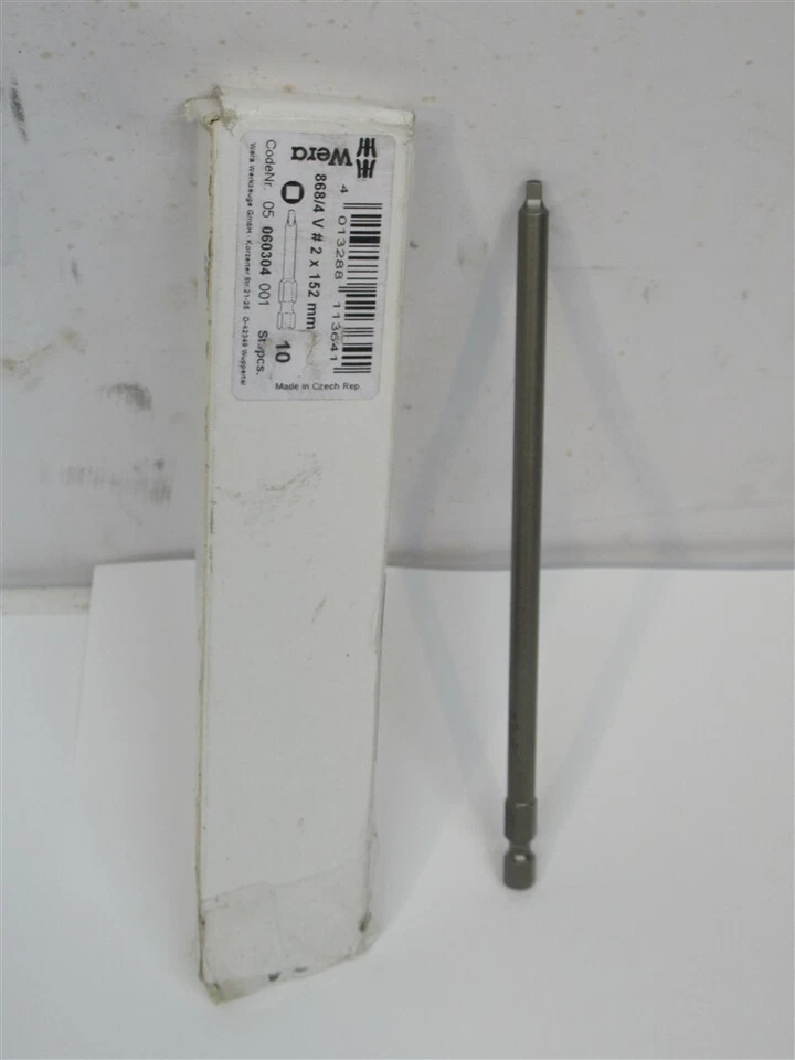 Wera 060304, #2 x 6" (152mm) Square Power Bits, 10 Pack - Image 1 of 1