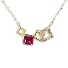 [Nouveau] Collier pendentif diamant rubis K18 [i2-8]