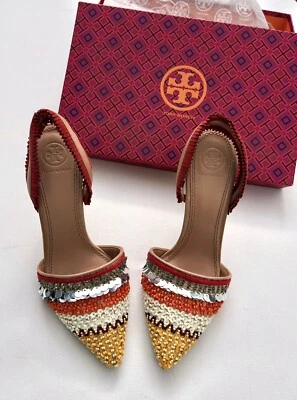 Tory Burch ISLA 105MM CABESTRILLO ADORNADO GAMUZA NAPA NATURAL VACHETTA Fiesta Foto 1 de 4