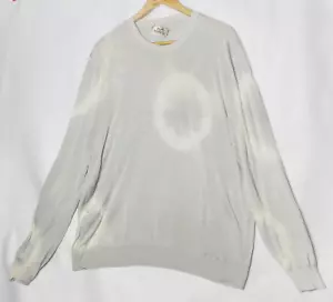 Pullover Hermes 100 % seda talla 3XL para hombre ligero tinte en espiral remolinos verde menta - Imagen 1 de 12