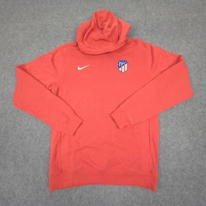 Atlético Madrid Jumper Mens SMALL Red fleece cotton hoodie football Nike Size S - Picture 1 of 10