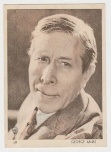 George Arliss 1930s Aguila Large Paper Stock Trading Card #58 Filmstar - Bild 1 von 2