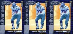 (3) 1995 Coll. Choice Crash The Game Silver Football #C15 Emmitt Smith Lot