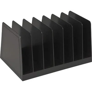 Desktop File Organizer 7 Compartments Black Eco-Friendly Compact Design - Picture 1 of 3