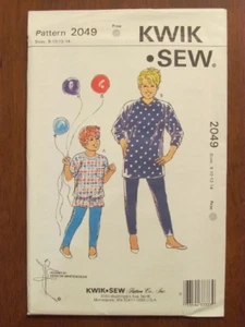 KWIK SEW PATTERN - 2049 GIRLS TOP JUMPER TUNIC STIRRUP PANTS 8-14 UNCUT - Picture 1 of 2