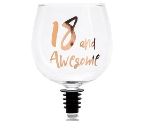 18th Birthday Tipple Topper Everlasting Wine Glass - Bild 1 von 4