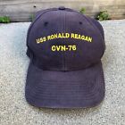VTG Bullet Line Headwear USS Ronald Reagan CVN-76 Hat Men's Adjustable Cap Blue