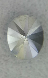 DIAMANTE RÚSTICO NATURAL 0.49TCW COLOR NEGRO FORMA OVALADA CORTE COMPLETO PARA ANILLO DE BODAS - Imagen 1 de 9