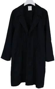 SANDRO Coat Men's XL Button Up Notch Lapel Knee-Length Trench Navy Blue - Picture 1 of 9