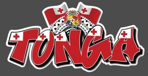 Tonga Flag Coat Of Arms Sila Waterproof Vinyl Sticker 300 x 150mm BONUS STICKER - Picture 1 of 5