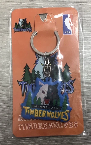 NBA MINNESOTA TIMBERWOLVES Silicon Keychain Dual Side - NEW Cover
