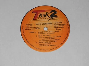 ZULU LIGHTNING hold up ya foot (jump) 12" RECORD REGGAE SOCA US 1995 RARE - Imagen 1 de 2