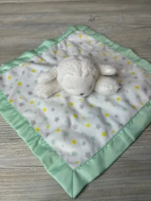 Manta de seguridad para bebé Child of Mine Carters cordero sonajero Lovey estrellas verde satinado Foto 1 de 4