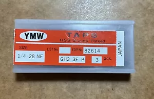 3 new YMW 1/4-28NF GH3 3F  P  Plug  Taps, EDP# 82614, Japan - Picture 1 of 3