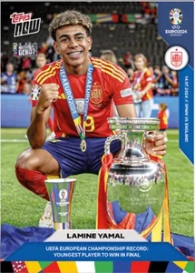 2024 Topps Now UEFA EURO Youngest Player to Win Final #66 Lamine Yamal - Picture 1 of 1