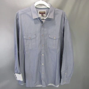 Johnston & Murphy Pearl Snap Dress Shirt Herren Gr. XL Flip Cuff Extra Large - Bild 1 von 11