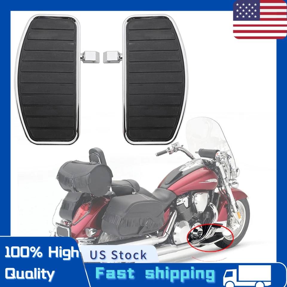 24cm Front / Rear Floorboard Footboard Fit Honda VTX1800 1300 Suzuki Yamaha 400~ - Image 1 of 4