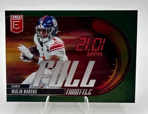 Inserto "Full Throttle" Donruss Elite Malik Nabers 2025 - 21,01 MPH - Giants - Foto 1 di 2