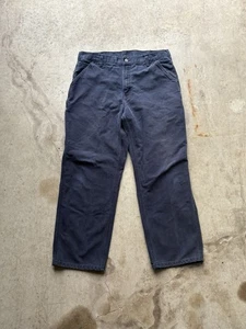 Pantalones de calle de lona azul marino peto carpintero Carhartt de colección años 90 para hombre 36x29 - Imagen 1 de 10